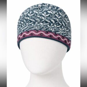 ISIS Wool Blend Beanie Knit Winter Ski Fleece Floral Polka dot